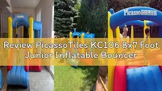Review PicassoTiles KC106 8x7 Foot Junior Inflatable Bouncer, Kid Park, Jumping Bouncing House, Jump