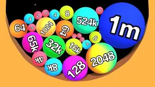 TRACE MERGE 2048 - Dig 2048 Games (2048 Sand Balls) #maxlevel #1million
