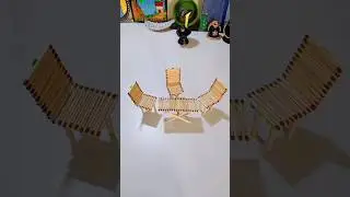 माचिस की तीलियों से chair 🪑🪑 and table #craftwithmatchstick #trending #artandcraft #diy  #ytshorts