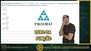(PROFMAT) Os gr&aacute;ficos das func&otilde;es f(x) = x&sup2; &minus;1 e g(x) = mx &minus;4, com m e x reais e m maior que  0