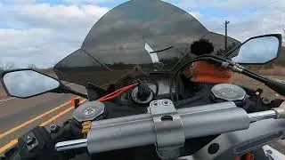 Rock thru Windshield at 100+ | 2021 ZX6R POV