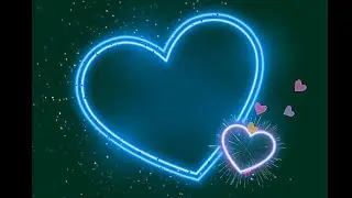 Neon Double Heart | Glowing Effect| Green Screen+Black Screen Multi Colors| Dispersion| Loop Video