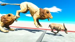 Danger! Who can Escape from Angry Lions? - Animal Revolt Battle Simulator