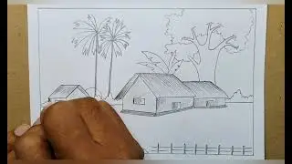 How to draw a Beautiful Landscape with Pencil, Pencil Drawing for Beginners