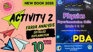 Activity 2 | Error Analysis | Chapter 2 | Experimentation Skills Physics 10 NBF 2025