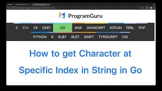 How to get Character at Specific Index in String in Go