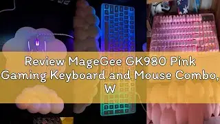 Review MageGee GK980 Pink Gaming Keyboard and Mouse Combo, Wired Backlit PC Keyboard With Adjustable