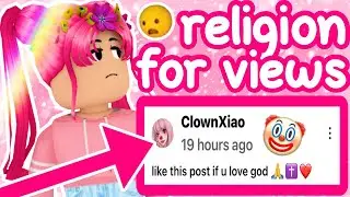 CLOWNXIAO ИСПОЛЬЗУЕТ РЕЛИГИЮ ДЛЯ *ПРОСМОТРОВ* (НОВОСТИ/ДРАМА/РАЗГОВОР ROBLOX)