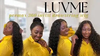 MY FIRST TIME TRYING A 360 LACE FRONT WIG! | Luvme Hair 360 Lace Invisi Drawstring Water Wave Wig
