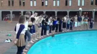 Jumping in Fountain