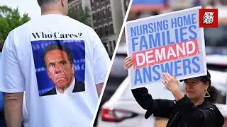 Dozens protest Mayoral candidate Andrew Cuomo's appearance at senior center over his Covid policies