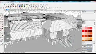 Designing a Japanese Style Building in Sketchup [Timelapse]