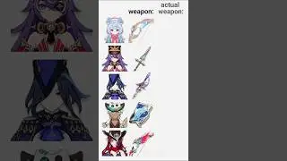 Characters and their signature weapon vs what they actually use...