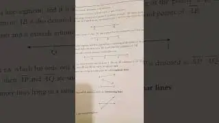 definitions of line segment Ray coplanar lines intersecting with diagram