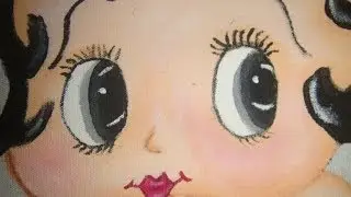 PINTURA EN TELA rostro  Betty Boop  parte uno  marimur 419