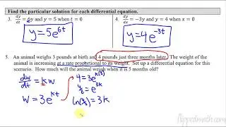 Calculus AB/BC –  7.8 Exponential Models with Differential Equations