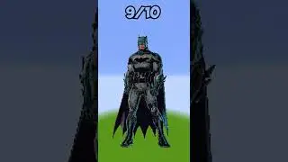 Pixel art with batman in minecraft #shorts