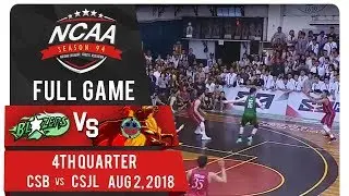 NCAA 94 MB: CSJL vs. CSB | Full Game | 4th Quarter | August 2, 2018
