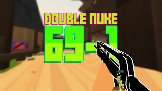 Double Nuke (69-1) Famas Krunker.io gameplay