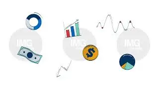 Business and finance data 2D objects doodle animation