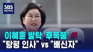 이혜훈 발탁 '후폭풍'…