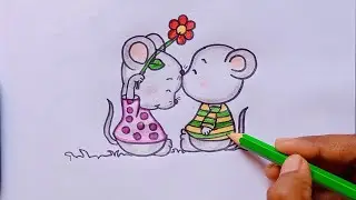 how to draw rats drawing /rats couple drawing #ratdrawing @Artsforall