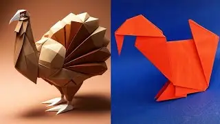 Origami Turkey | How to Make a Paper Turkey for Thanksgiving | Origami Thanksgiving Day