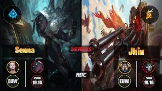 Rekkles SENNA (ADC) [Glacial Augment] VS JHIN - Challenger EUW Patch 10.16