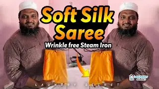 This Is How Soft Silk Sarees Should Be Ironed 😍✨ | Steam Press | Laundry Secret 🧺