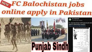 Fc Balochistan jobs online apply All Pakistan Punjab Sindh  new jobs Punjab Sindhایف سی پے سکیلAll
