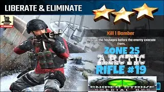 Campaign Zone 25 Arctic Liberate & Eliminate Riflel mission #19 Sniper strike : special ops