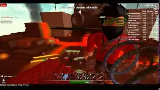 Roblox:survive the disaters/w superderper33 and goldmonkey33