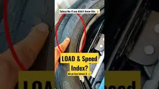LOAD & Speed Index of Tyre? #shorts #cartips