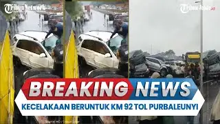 🔵TABRAKAN BERUNTUN DI KM 92 ARAH JAKARTA! 19 Mobil Saling Bertumpuk di Tol Cipularang, 1 Tewas