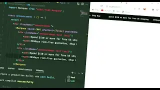 ANIMATION WITH REACT FAST MARQUEE. (ANNOUNCEMENT BAR)