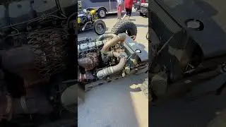 Slammed Jeep rat rod with a 12-valve Cummins swap&hellip; diesel madness at Redneck Rumble!