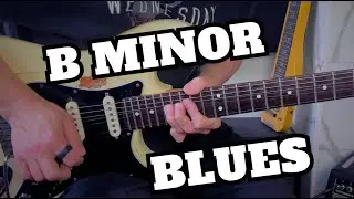 Vibey Groove Blues Guitar Backing Track in B Minor