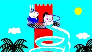 DaddyPig Try the Tallest Waterslide💦🛝 | Fun Animation | Colorful Effects | Sparta Pitch Effects 