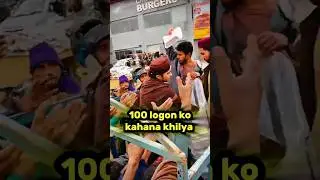 100 logon ko kahana khilya Alhamdulillah 🥰🤲🏻 #minivlog #food #donation #distribution #vlog #irfanbbq