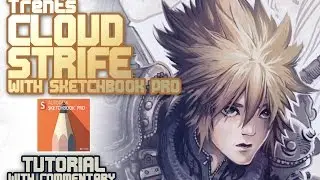 Cloud Strife redesign Final Fantasy 7 (commentary + sketchbook tips)
