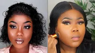 MAQUIAGEM PARA PELE NEGRA - MAKE DE GRINGA❤MAKEUP TUTORIAL COMPILATION💄💋