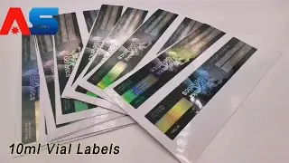Bottle 10ml Vial Labels Sticker Laser Hologram CMYK Printing
