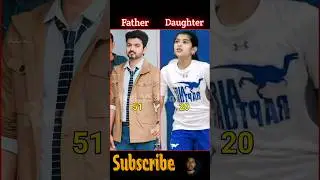 South actor father 😘 daughter age✨💗(Part-7) #shorts #southactors #actor #daughter #thalapathyvijay