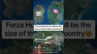 Forza Horizon 6 map compared to GTA 6 & 5 🤯 #forza #fh6 #gta6 #gta #hotboyzworldwide @Forza