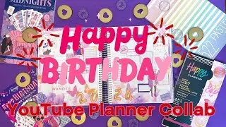 After The Pen Birthday Theme Spread 🧁 ||January 2024 YouTube Planner Collab 🎉 || RongRong Midnights