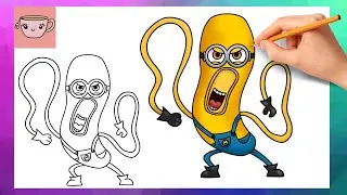How To Draw Mega Minion Tim from Despicable Me 4 | Cute Easy Step By Step Drawing Tutorial