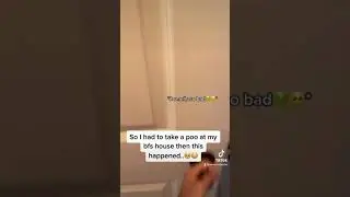 So I had to take a poo at my bfs house then this happened..🥺😳