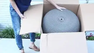 Unboxing of Our Outdoor Ottoman Set!
