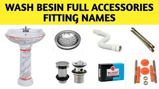 Wash Basin Full Accessories Fitting Names | Names of all the accessories used in washbasin fittin...