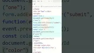 JavaScript Tutorial for Beginners / JavaScript learn / Dom form color tag